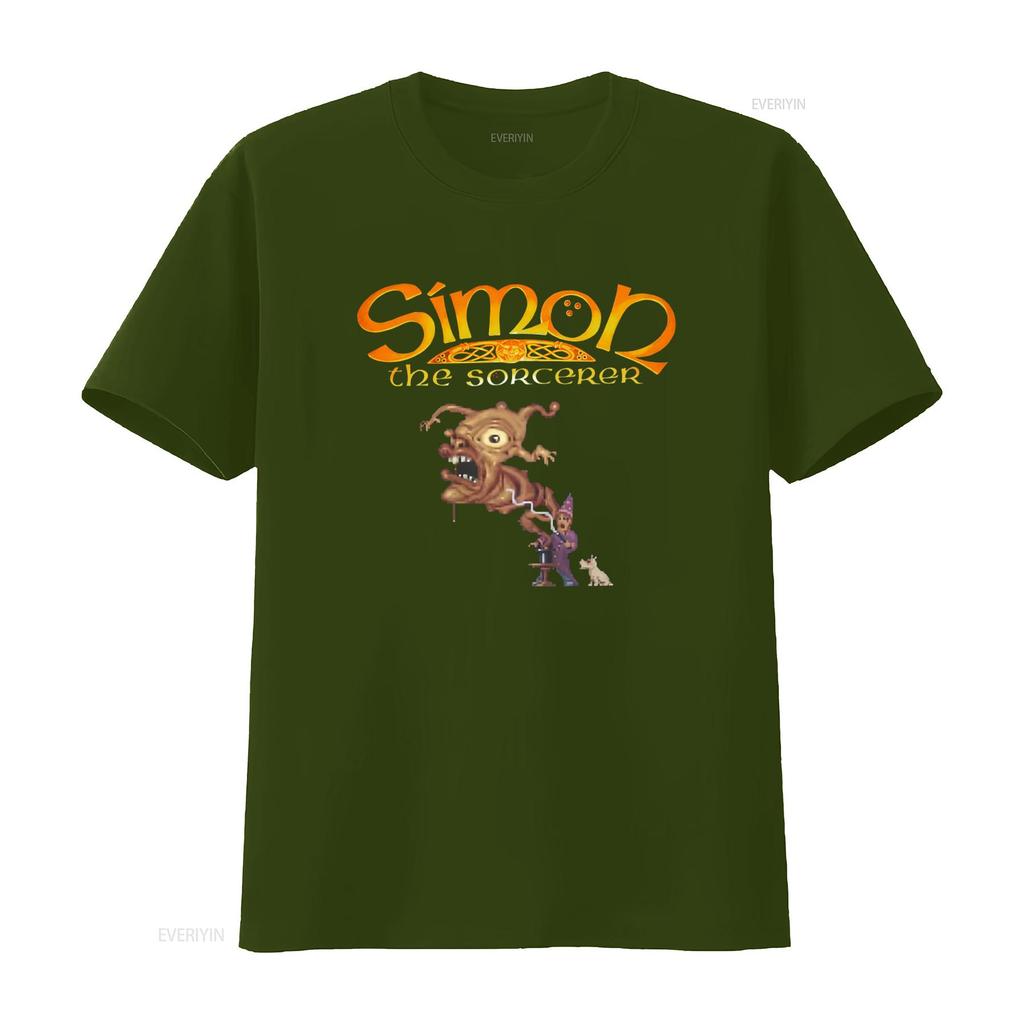 Simon the Sorcerer Retro Video Game Amiga C64 T Shirt Nostalgic Gaming Design vintage Washed Unisex Stretched Soft Comfortable