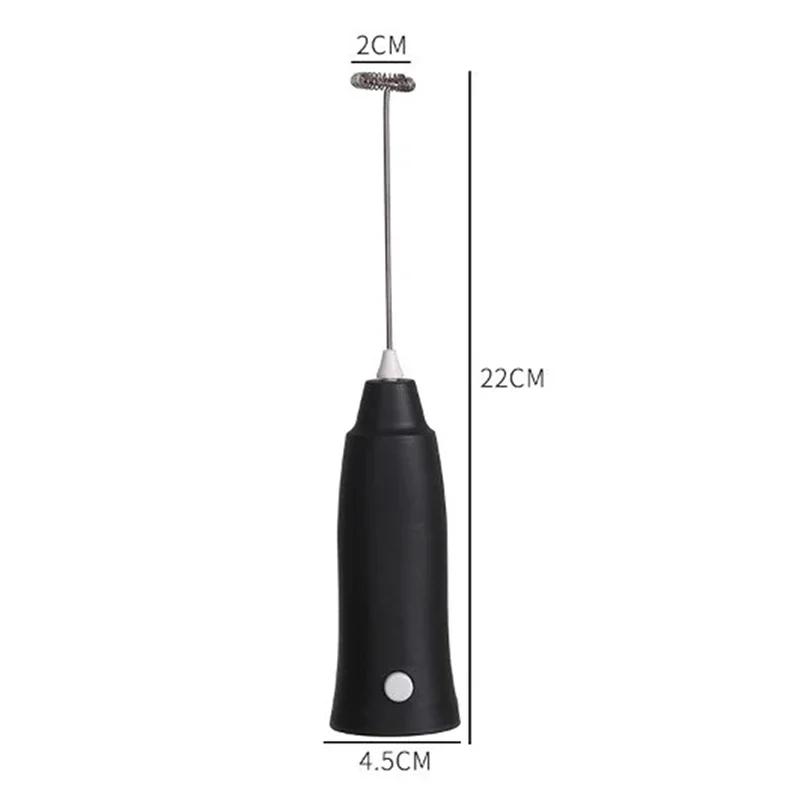 Stainless Steel Electric Hand Mixer for Baking, Portable Mini Whisk for Milk Tea/Coffee, Handheld Blender with Anti-Slip Grip