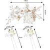 3-Piece Flower Hairpin Set with Pearl Accents - Elegant Hair Accessories for Weddings, Parties, and Special Occasions (White)
