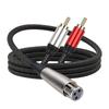 Professional XLR To 2 RCA Cable Clear Audio Signal Transmission XLR To 2 RCA Y Splitter Cable for Headphone Amplifier Mic