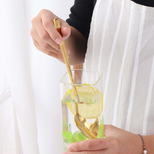 Buyit Parfait Spoons, Long Spoons, Shaved Ice Spoons, Set of 5, 20cm, High-Quality 18/10 Stainless Steel, Mirror Finish, Dishwasher Safe, Available In