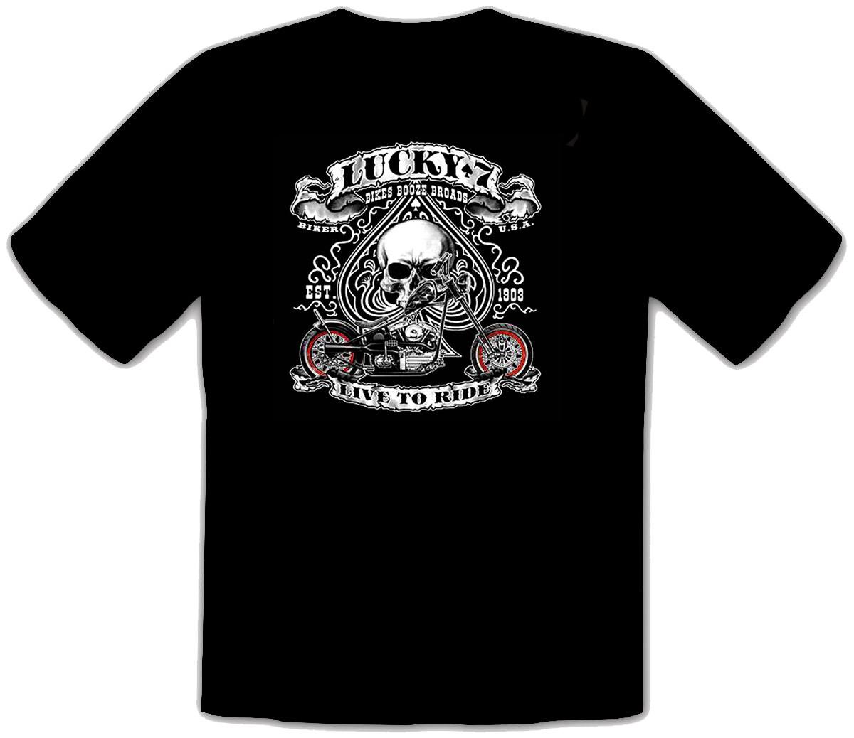 26 Индивидуальная футболка Kustom Rockabilly Live To Ride Harley Chopper Черная -308- Унисекс S разноцветный