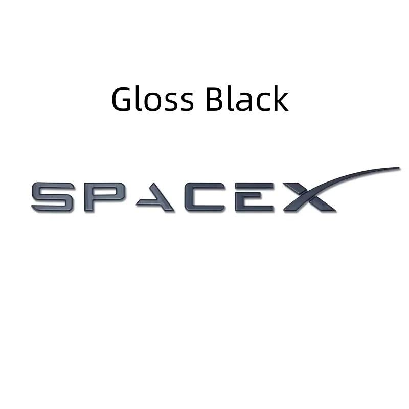 ABS Space X Rear Boot Trunk Emblem Badge Car Sticker Decals for SpaceX Car Styling Accessories