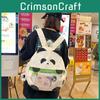 Panda Cartoon Plush Backpack With Bring The Same Panda Pendant Children For