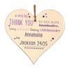 Wooden Heart Plaque Teacher Gift Heart Shape Hanging Decoration Thank You Gift for Teachers Nursery Preschool Childminder