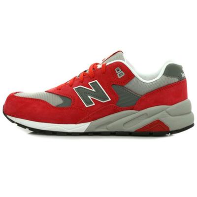Nb 580 Tessuto Confortevole Assorbimento degli Urti Antiscivolo Resistente all'Usura Scarpe da Corsa Basse Unisex Sneaker Grigio Rosso MRT580RD