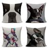 Elegant Boston Terrier French Bulldog Cushion Pillow Case Perfect For Gifting