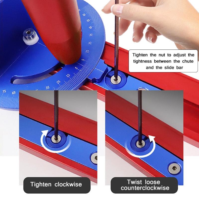 High Abrasion Resistance Table Saw Ruler Carpentry Push Rod Angle Sturdy Mitre Gauge Aluminum Alloy Woodworking Tools