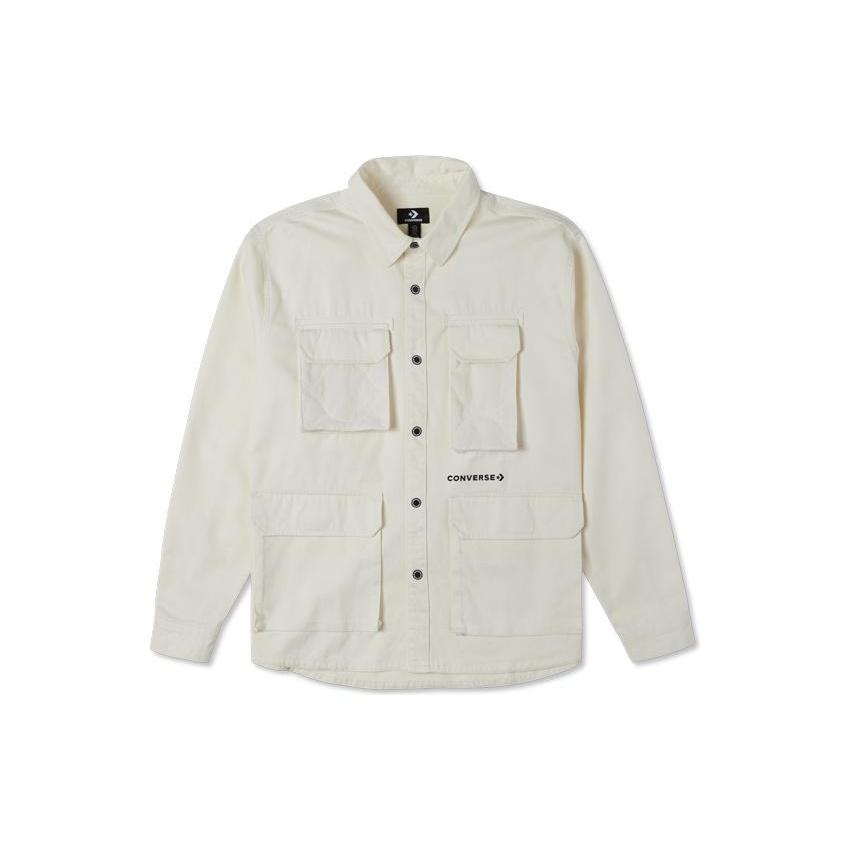 Converse Cozy Utility Woven Shirt Asia Sizing Egret Men s 10025053-A01 S
