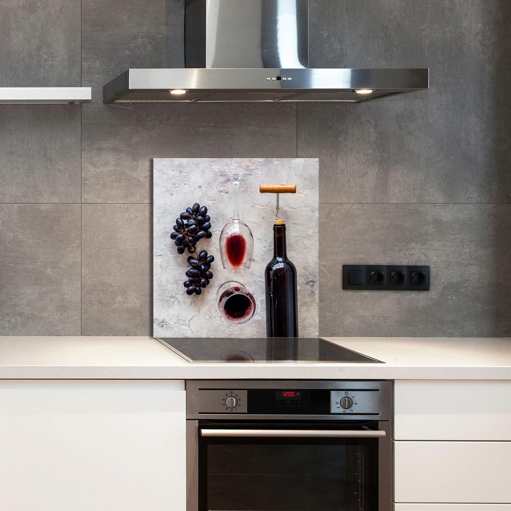 GLASPANEL FÜR DIE KÜCHE 60x65 Wein