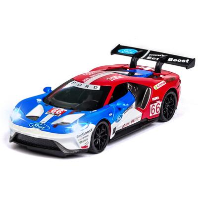 Modello di auto giocattolo pressofuso in scala 1/32 Ford V8 auto sportiva da corsa, lega di zinco pressofuso simulazione veicoli a retrocarica, mini giocattoli elettronici, luci e musica