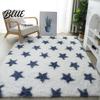 Soft Area Rug Floor Carpet Star Fluffy Tie-Dye Modern Long Plush Non-slip Machine Washable Living