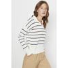 Navy Blue Striped Knitwear Sweater Twoaw22kz0735