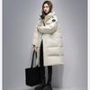 Winter  Over The Knee Hooded Mid Length Unisex Cotton Jacket, Loose and Thick, Warm Couple Jacket for Women