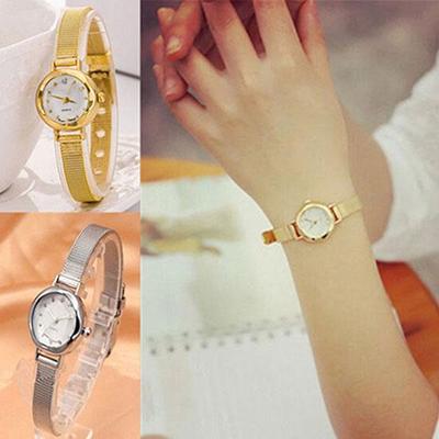 New Winter Quartz Alloy Slim Women Girl Mesh Band Bracelet Dress Wrist Watch Gift