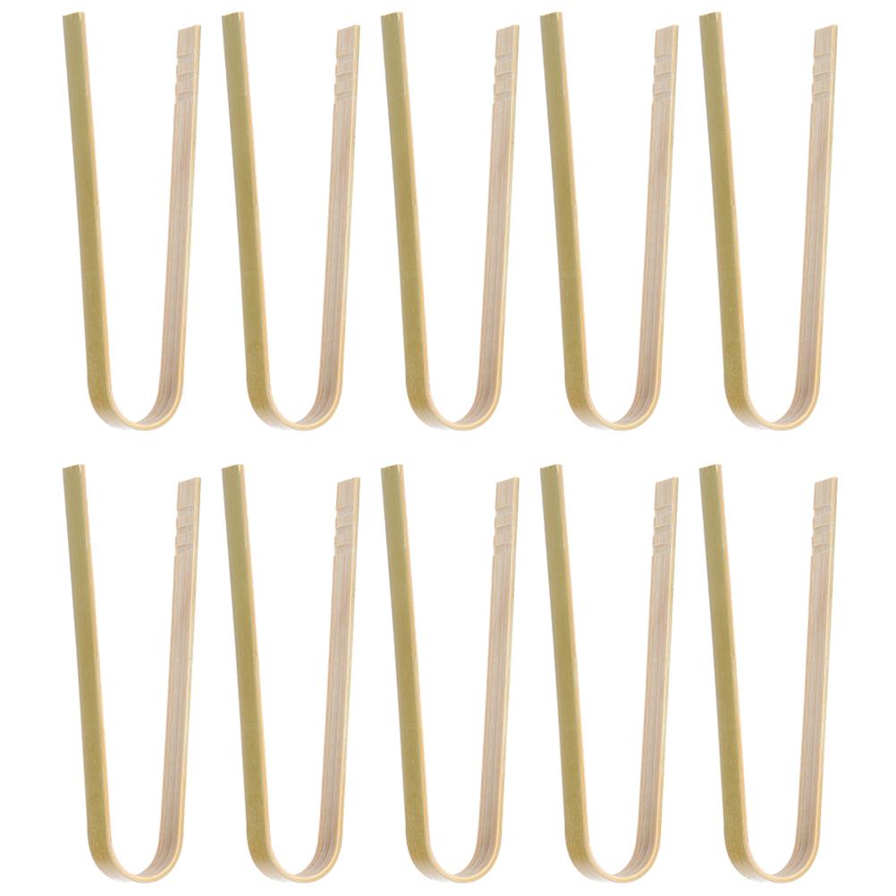 20 Pcs Bamboo Bread Tongs Food Serving Clips Household Steak Clips Bamboo Tong Natural Bamboo Clip