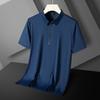 Summer Zipper Polo Shirt Men's Summer T-shirt Short Sleeved Polo Shirt Short Sleeved T-shirt