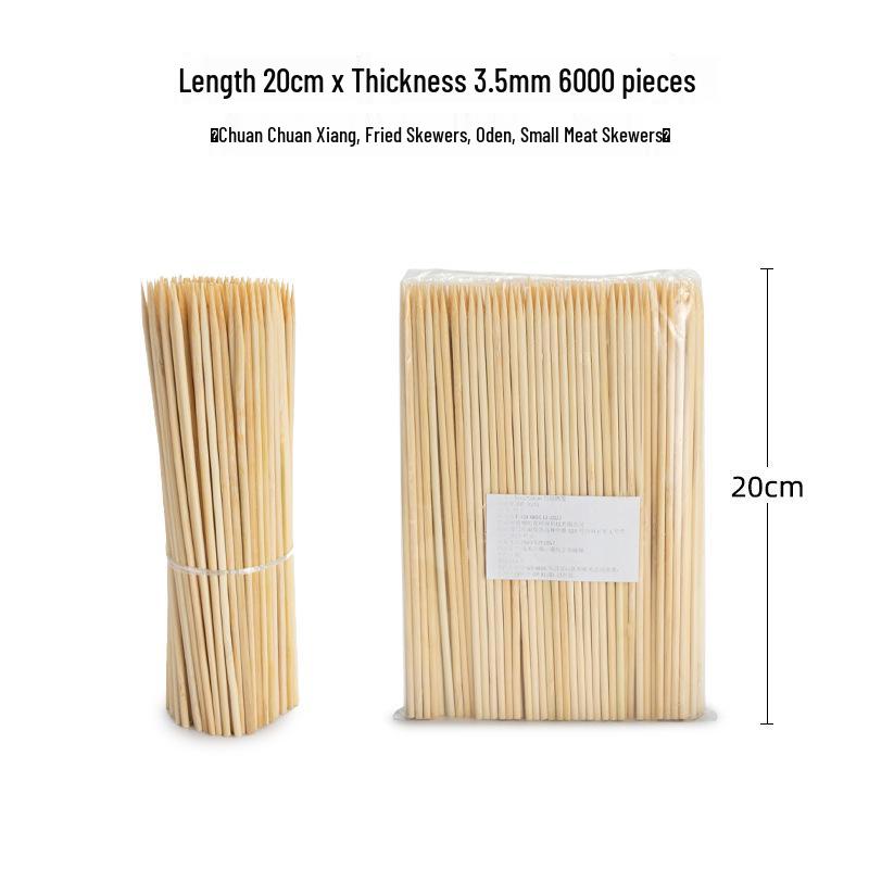 Disposable Bamboo Skewers for Meat, Kebab, Sausage, and Fried Skewers
