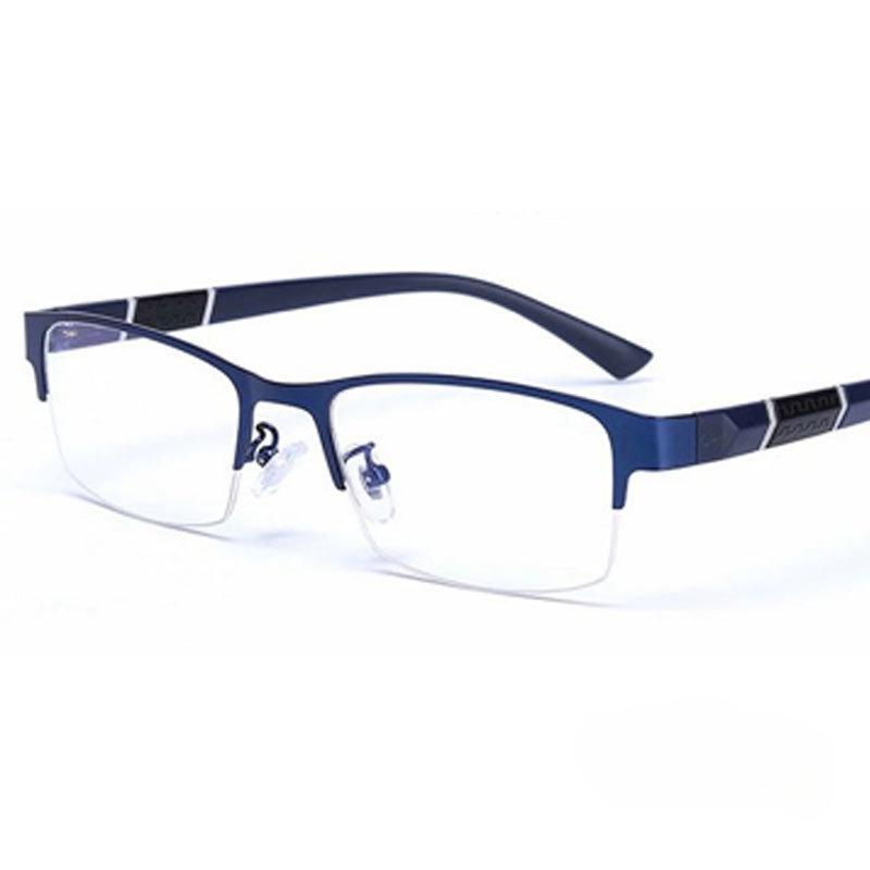 

Men s Anti-blue Light Myopia Glasses Unisex Classic Half Frame Prescription Eyewear Business Nearsighted Eyeglasses 0 To -6.0 Anti blue light
