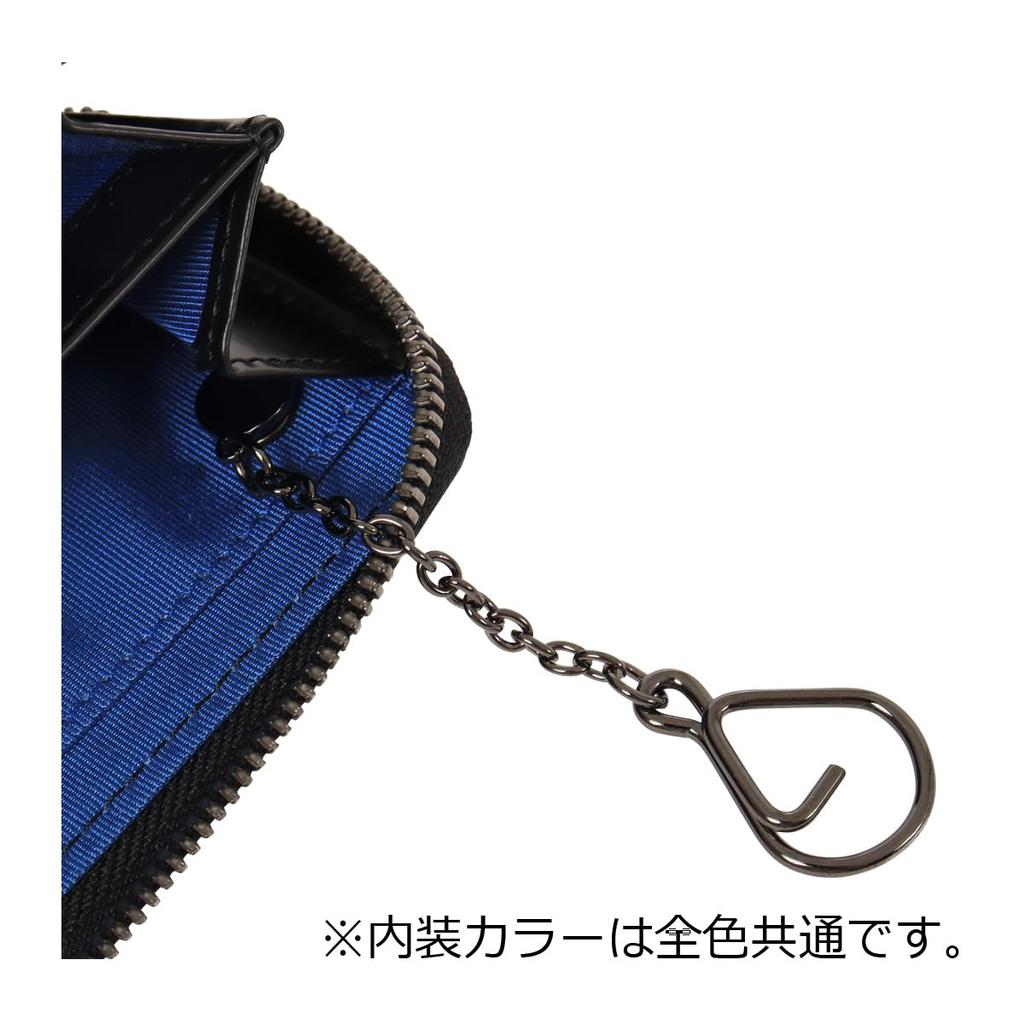 on Coin Case Coin Purse Round Zipper Key Case Multi Case Card Case 515601 Swish Cowhide Genuine Leather White [Lanvin Bleu] Men's [31]