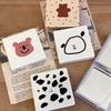 Portable Folding Little Bear Makeup Mirror for Desk—Stylish and Compact for Students