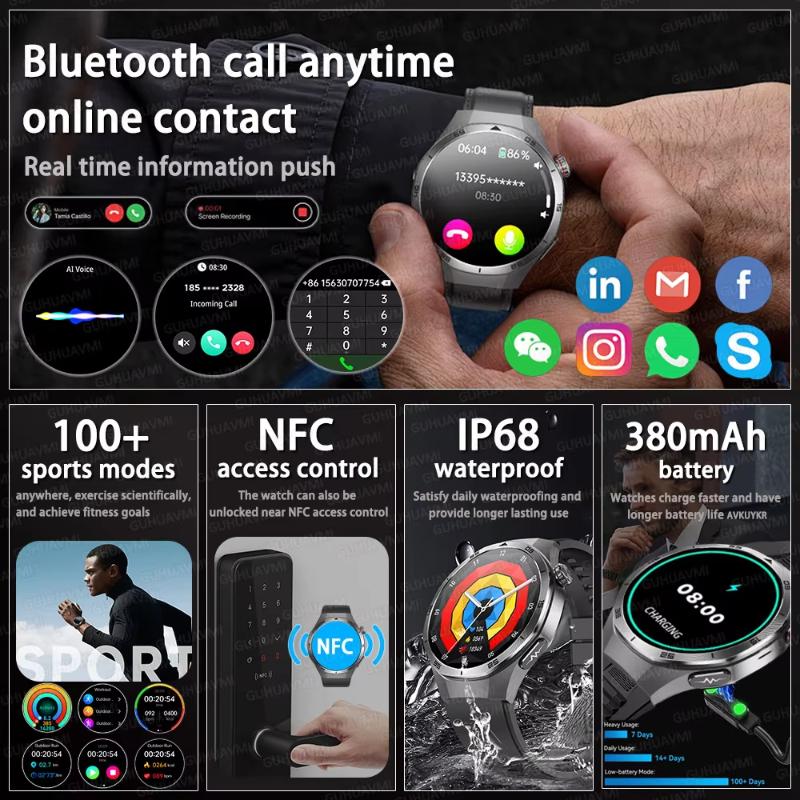 2025 Nové Zdraví Neinvazivní AI Diagnostické Chytré Hodinky EKG TK Pánské Tři Vysoké Kyselina Močová Krevní Tuk Bluetooth Hovor Chytré Hodinky