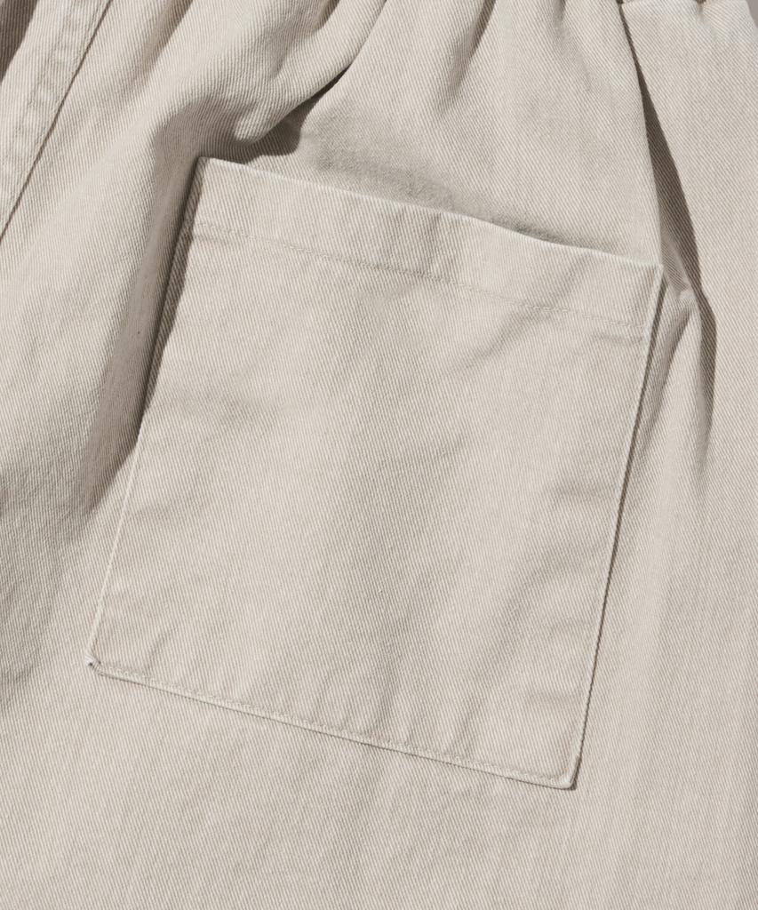 OTHERFITS Bio One-Pleat Wide Cotton Pants (Ivory)