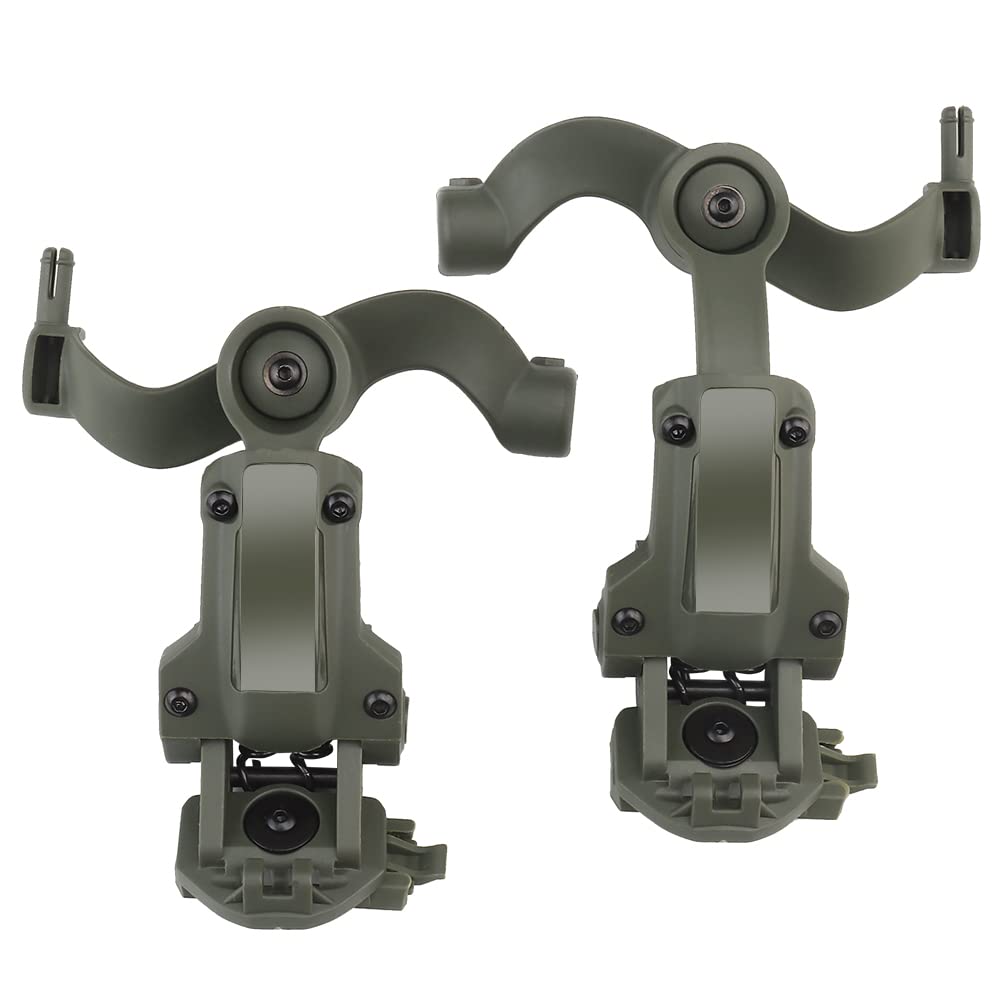 BOOIU Tactical Headset Holder Fast Helmet Rail Mount Adapter Multi-Angle Rotation Pickup Headphone Bracket OPS CORE ARC/Wendy