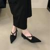Fashion SUOJIALUN New Brand Women Pumps Shoes Fashion Pointed Toe Ladies Elegant Mary Jane Shoes Thin Med Heel Outdoor Dress Boat Shoes