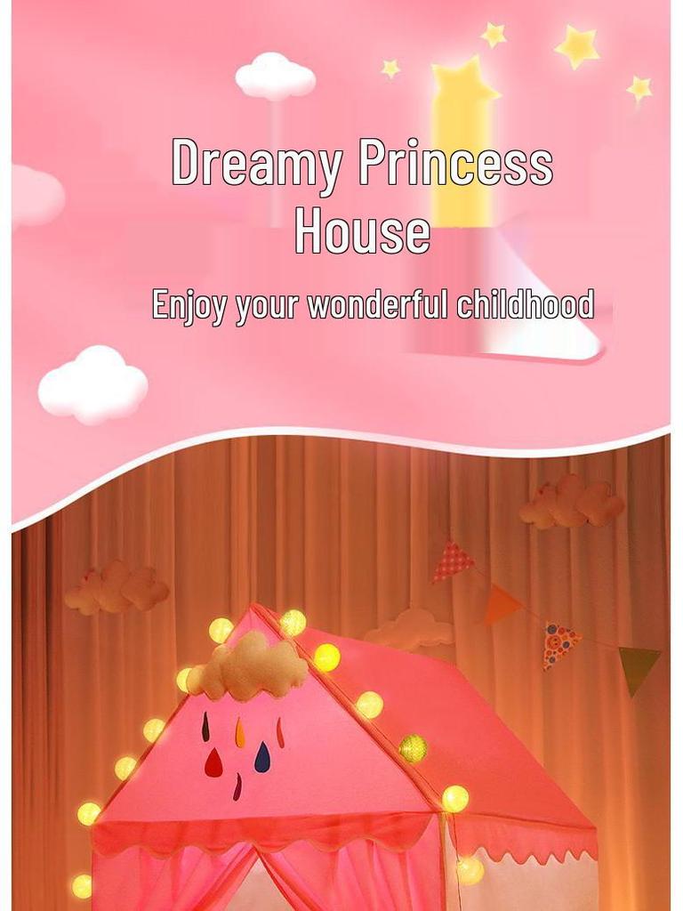 Children's Indoor Princess Castle Play Tent for Toddlers: Dreamy Playhouse for Girls