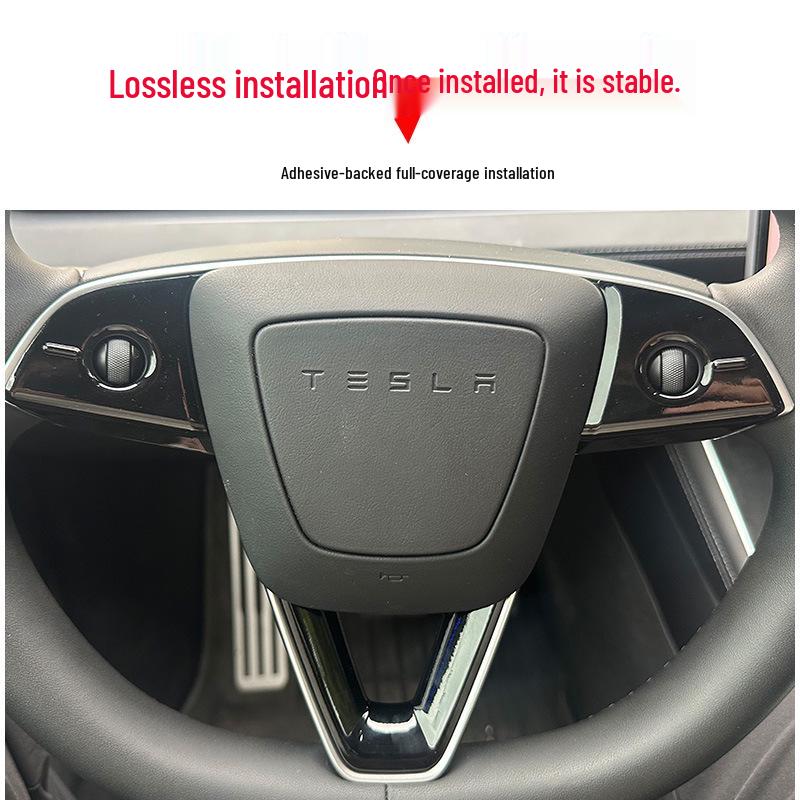 Protective Stickers for Tesla Model Y/3/YL Steering Wheel Buttons - Interior Upgrade