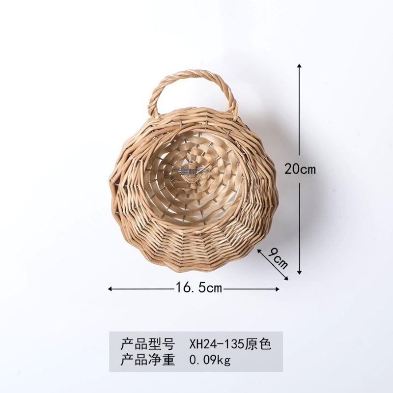 

Rattan flower basket Willow wall hanging flower pot Creative hand woven hanging flower basket Storage basket Succulent wall hanging flower pot