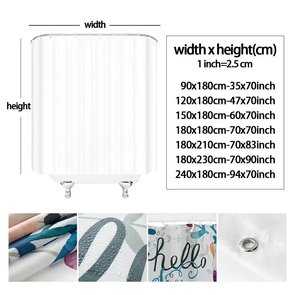 Cartoon Cute Shower Curtain, Funny Animals Cat Rainbow Colorful Butterfly Kids Boys Girls Bathroom Bathtub Screen Decoration