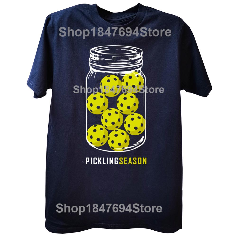 Pickling Season T Shirt Funny Pickleball RetireUnisext Gift T Shirt T Shirt Cotton Camisa Summer Unisexs Short Sleeve Top Tees S