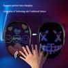 Halloween Vollfarb-LED Leuchtmaske – App-gesteuertes Gesichtswechselndes Tanzparty-Requisit