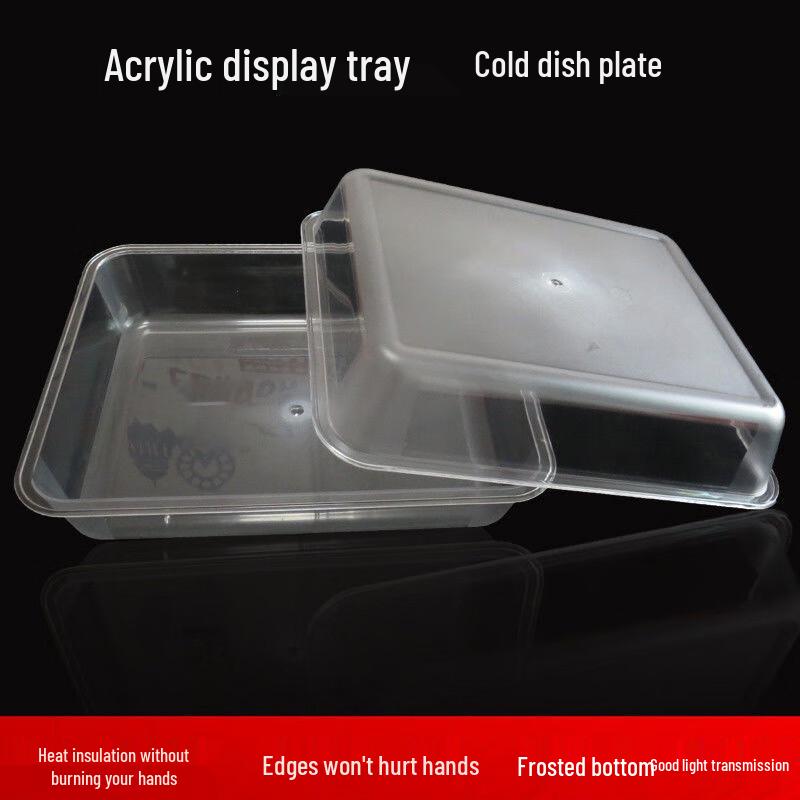 Transparent Rectangular Plastic Food Display Trays