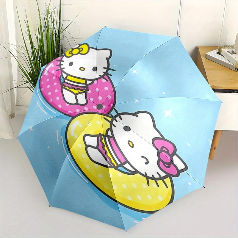 

Hello Kitty Automatic Opening and Closing Parasol Compact Travel umbrella with 8 Ribs for Women and Men Ideal Birthday/Christmas Gift, Outdo