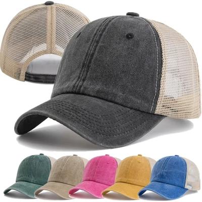 Hot Sale Unisex Trucker Hat Multi Colors Plain Baseball Cap Women Men Washed Cotton Cap