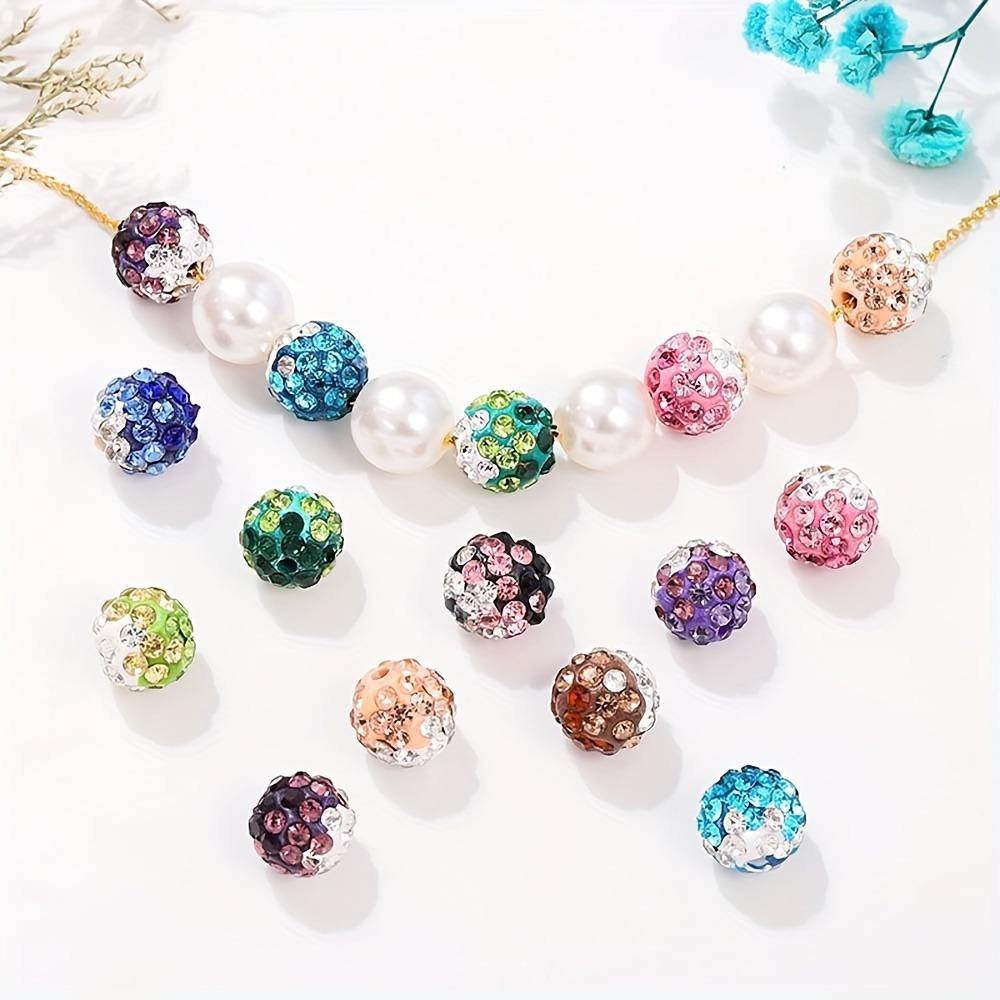 20/50/100pcs Sparkling Solid Color&Gradient Glass Soft Clay Decorative Beads Soft Clay Beads Loose Beads DIY Starry Sky Barrier Beads Jewelry