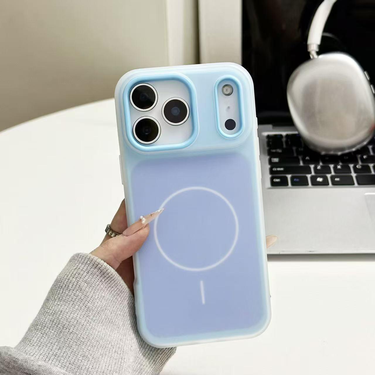 

Dual-Tone Magnetic iPhone 17 Pro Max Case - Premium Protection 17ProMax синий