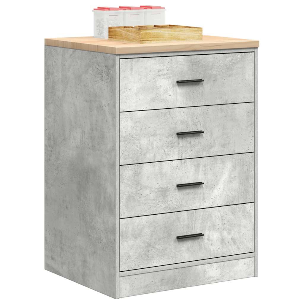 Garage Storage Cabinet Gray Concrete 60X51X85 Cm
