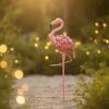 Flamingo Garden Statue Outdoor Metal Weather-Resistant Elegant
