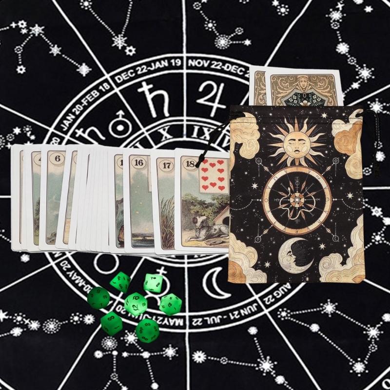 Mini Kordelzugbeutel Flanell Schmuck Würfel Beutel Brettspielkarten Tasche Geschenktüten Verpackungsbeutel Tarots Aufbewahrungsbeutel