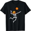 Skeleton Volleyball Halloween Pumpkin T-Shirt