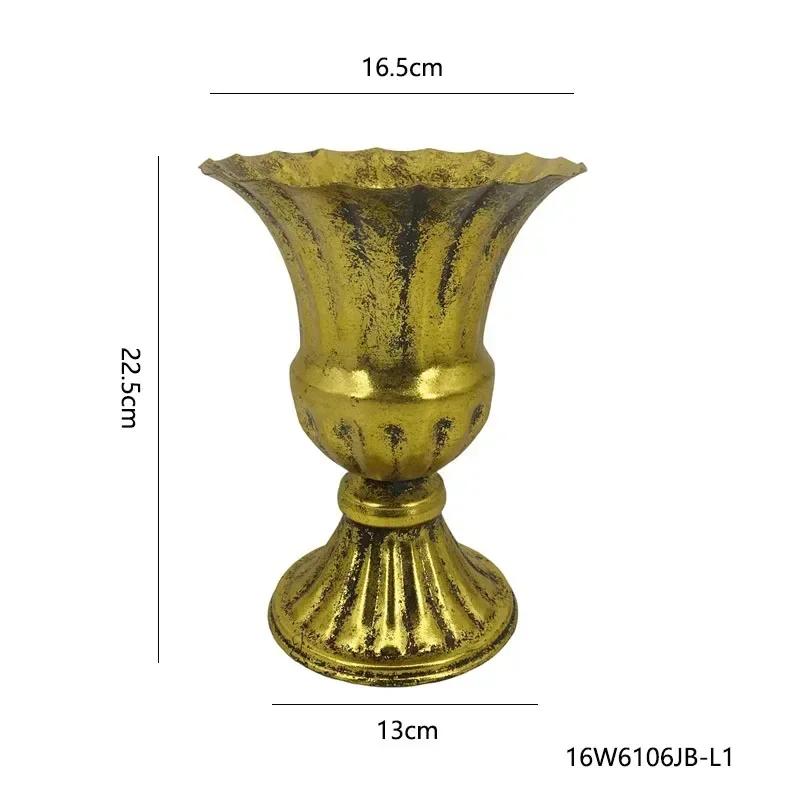 Europejski Styl Żelazny Wazon Hol Wejściowy Kompozycja Kwiatowa Na Biurko w Salonie Dekoracja Klasyczny Ozdoba na Przyjęcie Świąteczne