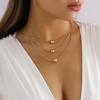 New Fashion Simple Multi Layered Beads Thin Snake Chain Necklaces for Women Punk Chain Choker Necklace Jewelry Accessories