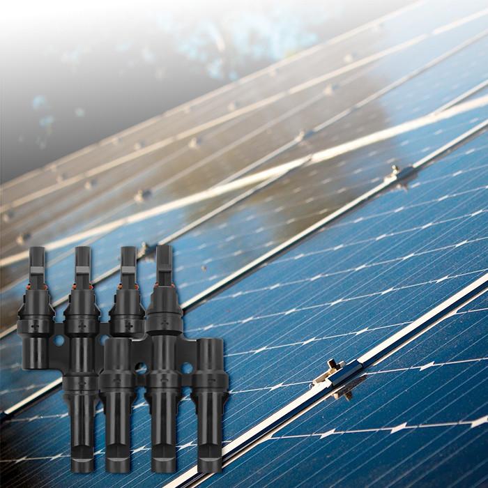 Qoltec Solarstecker | MC4-Stecker | Typ T | 1000V | 30A | Set