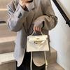 Premium bag palm pattern lock classic portable shoulder trendy women's bag