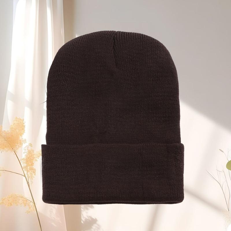 Czapka wełniana jesienno-zimowa czapka na zimno czapka dziergana dla pary czapka dziergana w kolorze cukierkowym wzór haftu tekst