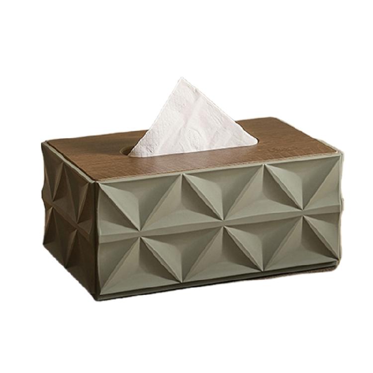 Wood And Plastic Tissue Box Ideal For Household Or Business Paper Towel Holder For Countertop Decoration